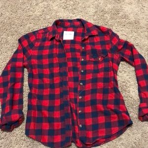 Abercrombie kids plaid button up